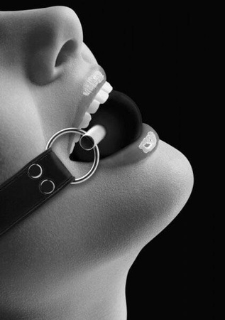 Solid Ball Gag - With Bonded Leather Straps
